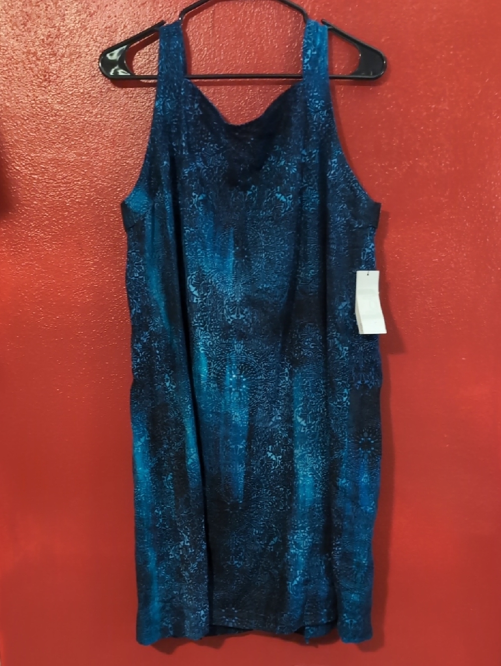 DKNY Blue Patterned Midi Dress
